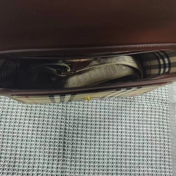 Burberry note check bag Brown - Picture 4 of 7